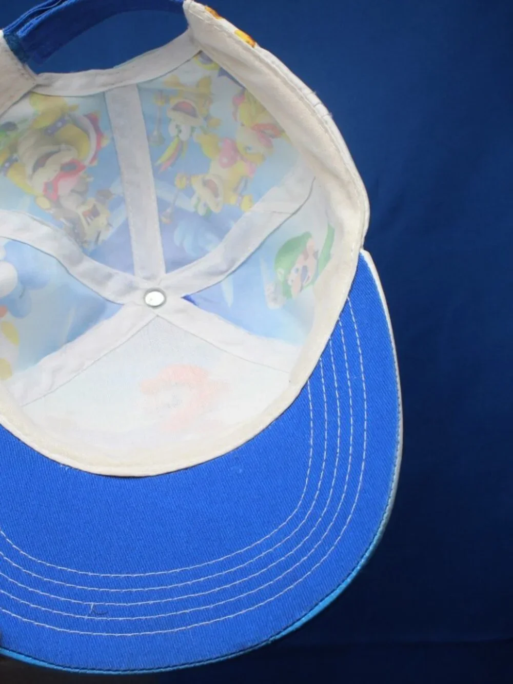 Super Mario Bros Nintendo Wii Promo All Over Print Hat Cap Luigi Yoshi YOUTH